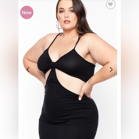 Curvy Sense Ribbed Cut Out Dress - Picture 2 of 15